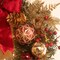 20'' Pre-Lit Christmas Wreath for Front Door with Lights (Red/Gold) 4"D x 20"W x 20"H